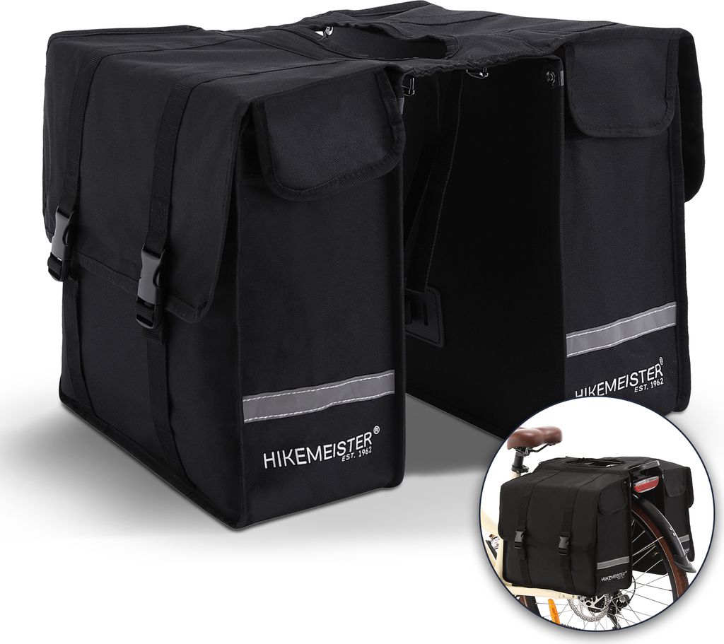 HikeMeister®  Doppelte Fahrradtasche für Gepäckträger - Produktbild 