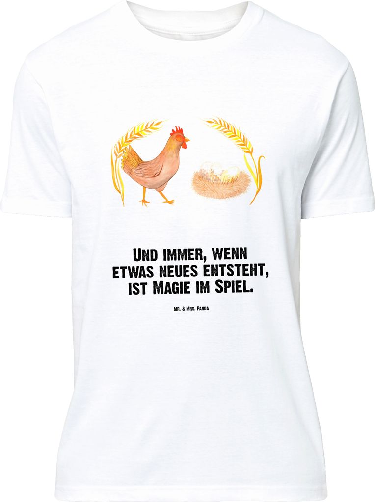 Mr. & Mrs. Panda Größe L T-Shirt Huhn Stolz - Weiß - Produktbild 