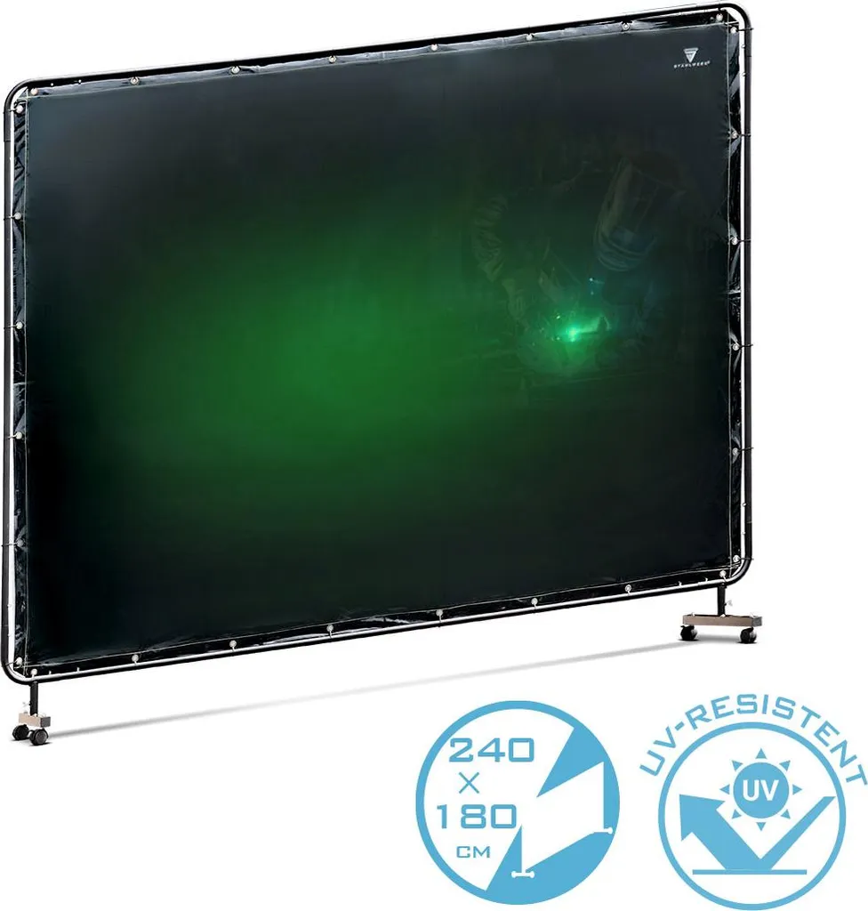 Stopper les Éclats de Soudure Rideau 2,4m x 1,8m Protection Anti-UV