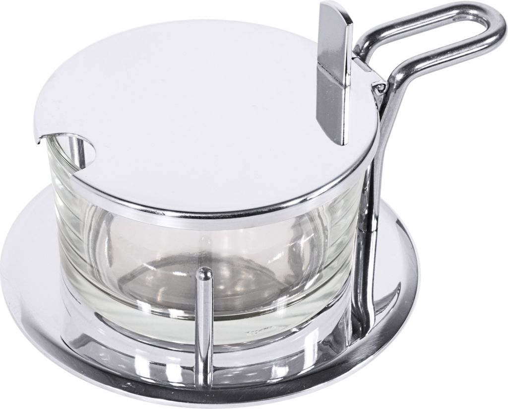 Zucker-/ Parmesandose, aus Edelstahl 18/10, hochglänzend, 12 cm Ø