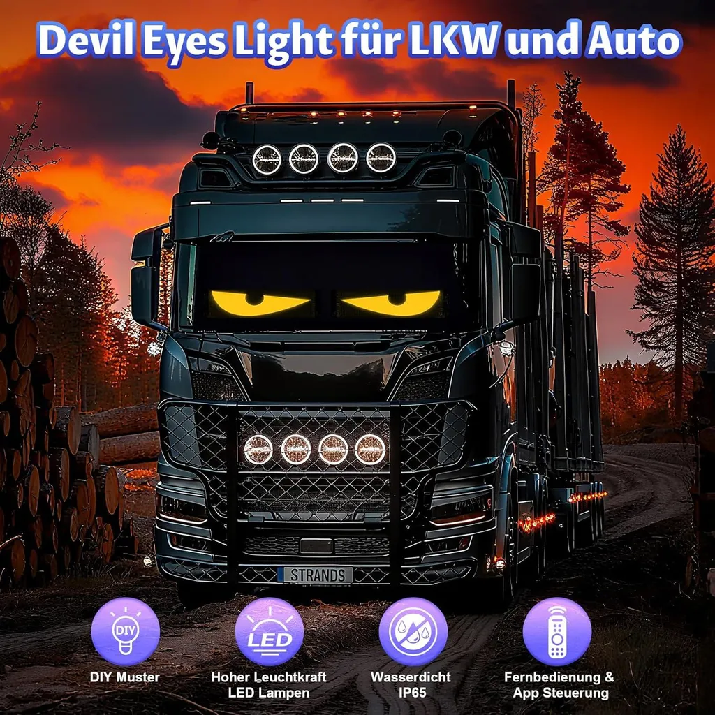 Yeux LED Programmables Devil Eyes avec App Bluetooth pour Pare-brise - 11