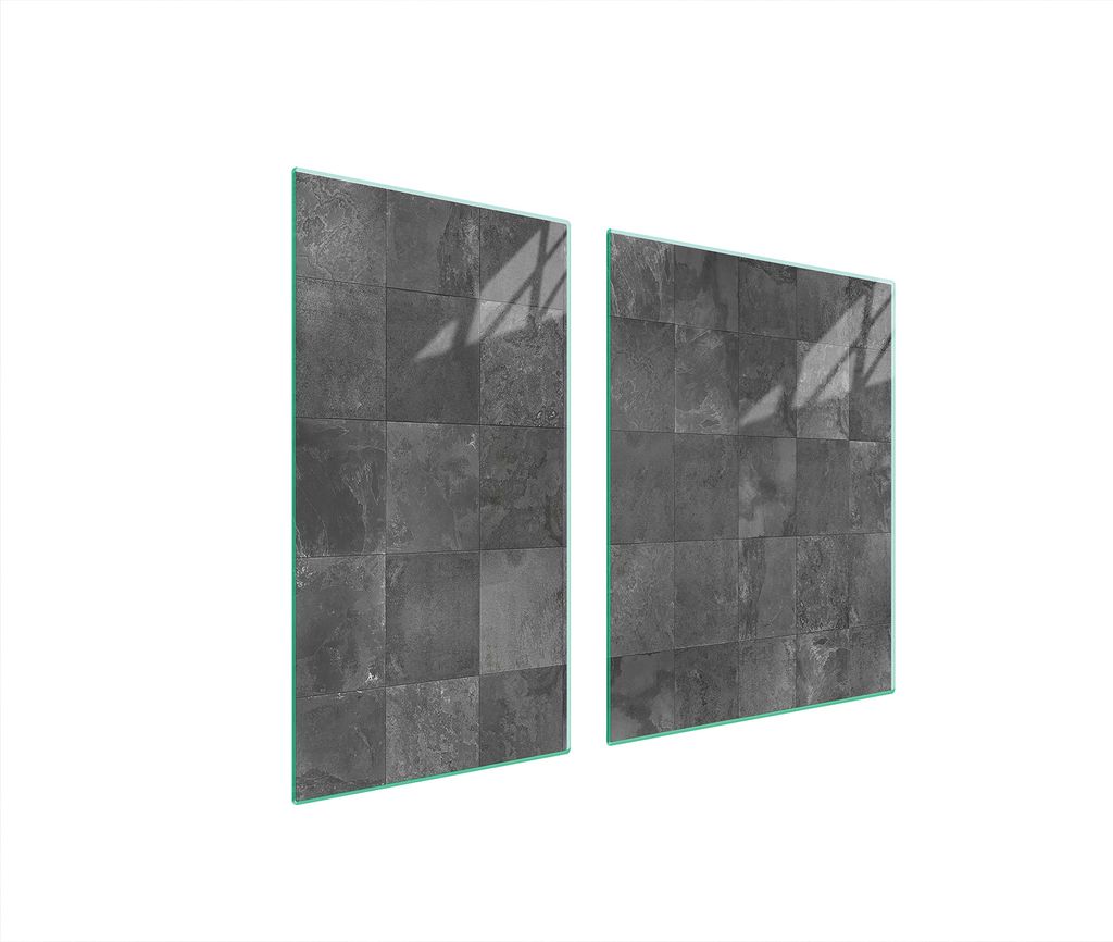 Glasschutzplatte Für Herd 90X52 Grau