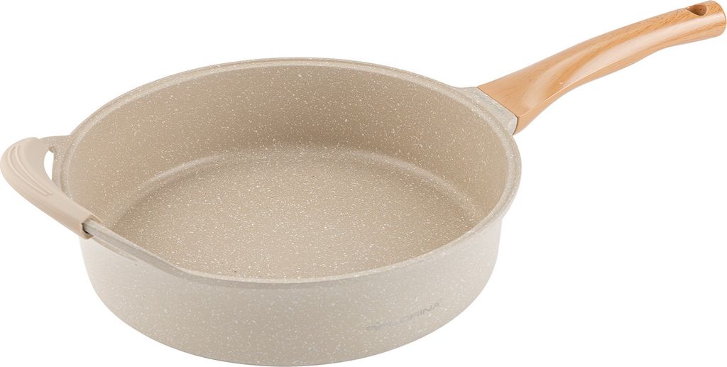 FLORINA hohe Aluminium-Bratpfanne OSLO 28 cm I Keramische Antihaftbeschichtung I Ergonomischer Soft-Griff I Hitzebeständig | die Pfanne ist für I...