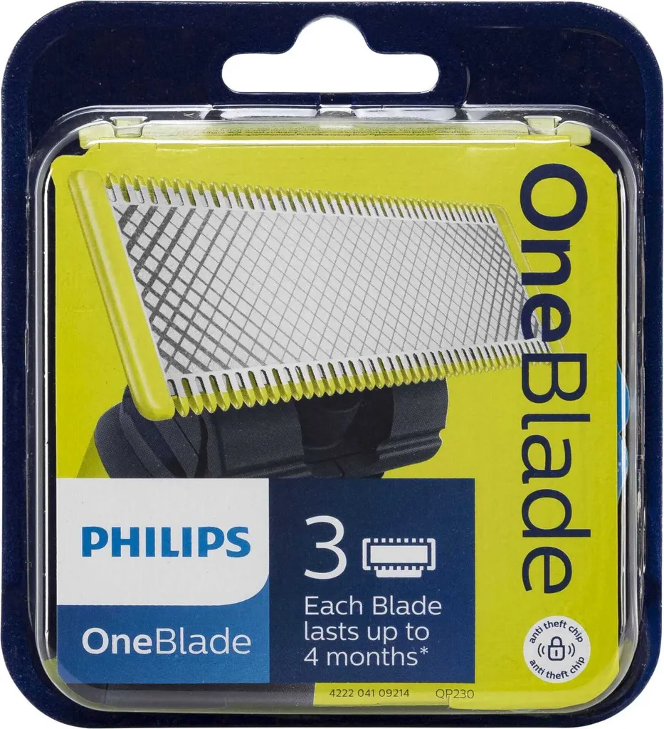 Recharges Lames Philips OneBlade QP230/50 pour Rasoir Électrique x3
