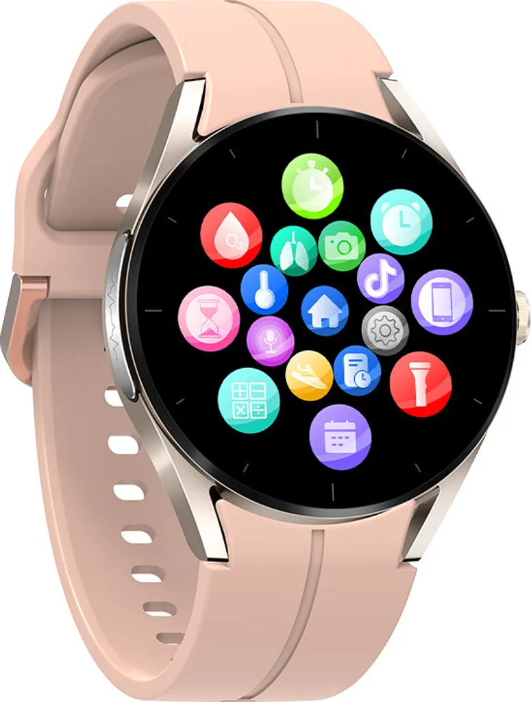 INF Orologio intelligente con chiamate ECG e Bluetooth Rosa