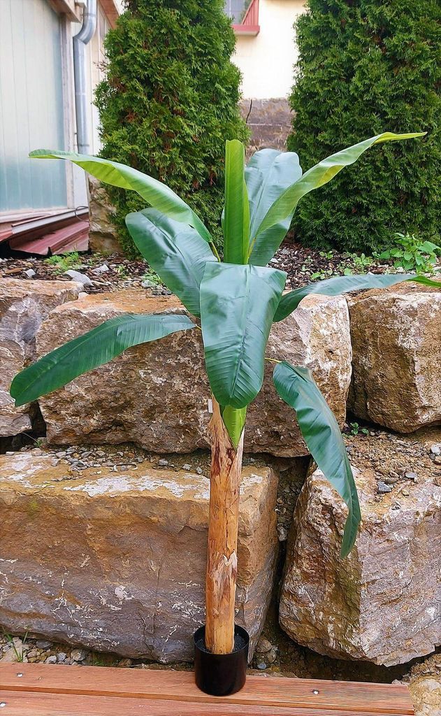 artplants.de Künstlicher Bananenbaum Shara, 150cm - Kunst Bananenpflanze