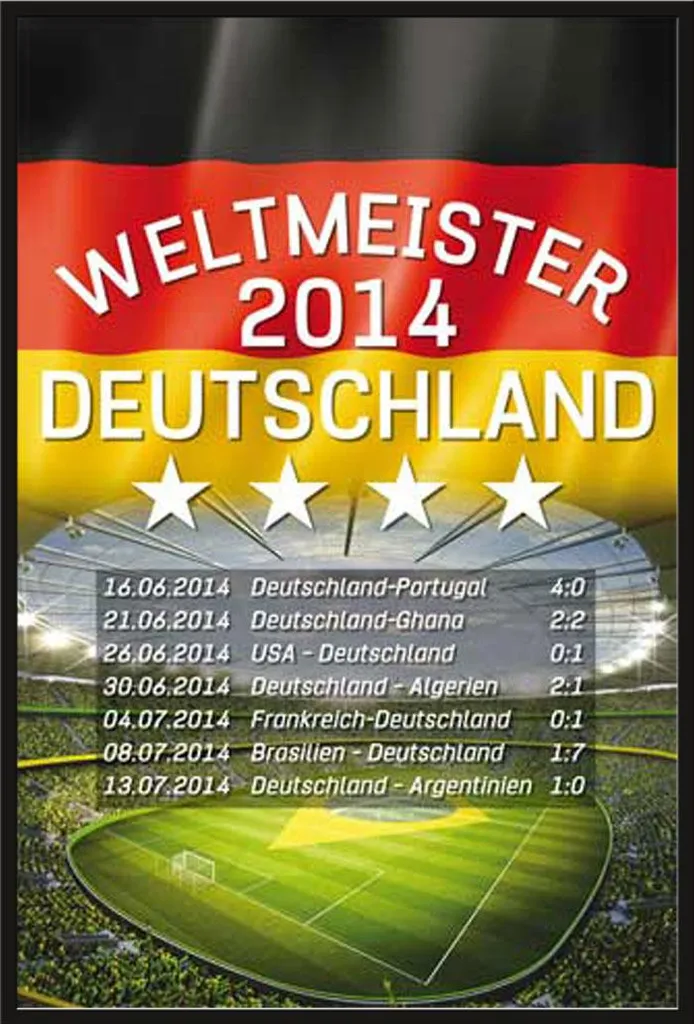 Déco Murale Football Allemagne 2014 : Poster encadré Shinsuke 61x91,5