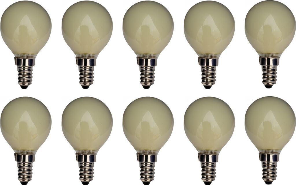 10x Glühlampe Glühbirne Kugel E14 25W 25 Watt Farbe Produktbild 