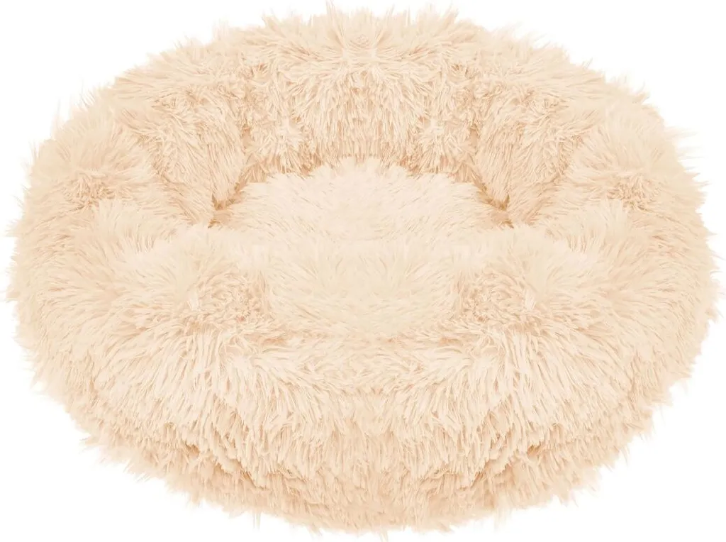 Coussin pour chien grand format Ø 90 cm - Lit chat Crème pour le Salon