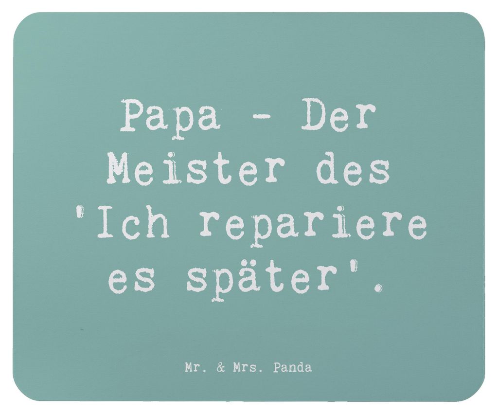 Mr. & Mrs. Panda Mouse Pad Spruch Papa Meister - Produktbild 