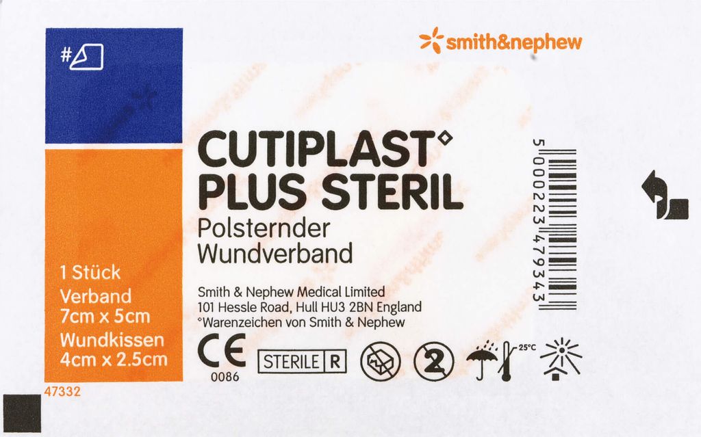 Cutiplast plus medicazione sterile per ferite 5 cm x 7 cm, Immagine del prodotto 