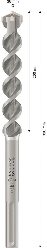 Bosch PRO SDS max-4 Marteau perforateur 28 x 200 x 320 mm - Image du produit 