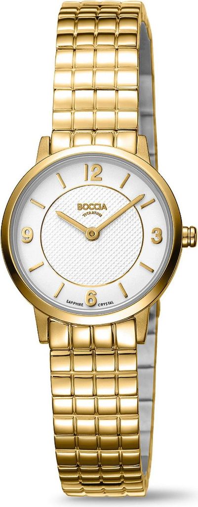 Boccia 3371-05 Damenuhr Titan Goldfarben mit Saphirglas Produktbild 