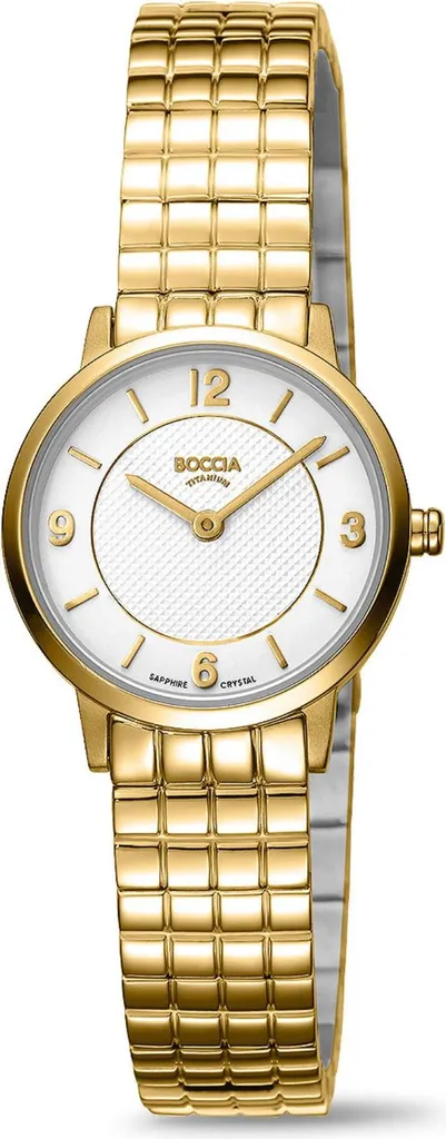 Montre dorée Boccia 3371-05 pour femme idéale pour le travail et soirées