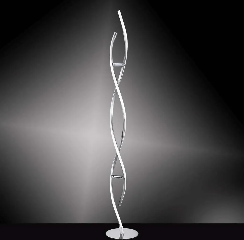 Lampadaire LED dimmable 136 cm avec bras courbé et lumière douce