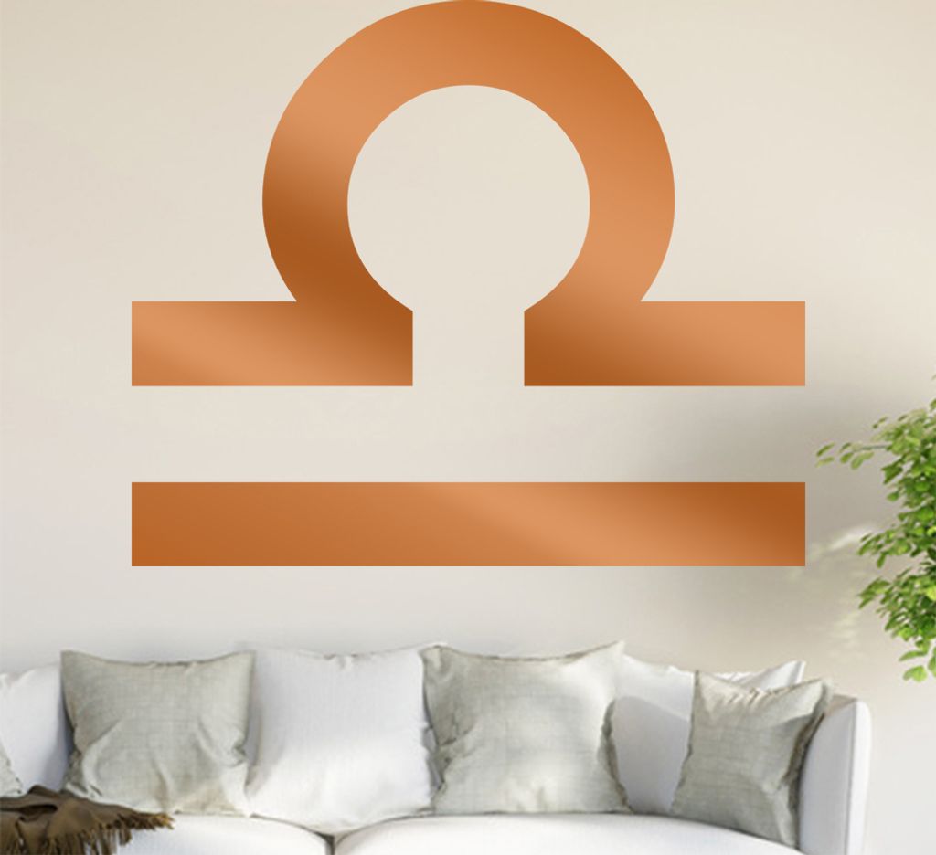 Sternzeichen: Waage Wandtattoo in 6 Größen - Wandaufkleber Wall Sticker - Dekoration, Küche, Wohnzimmer, Schlafzimmer, Badezimmer
