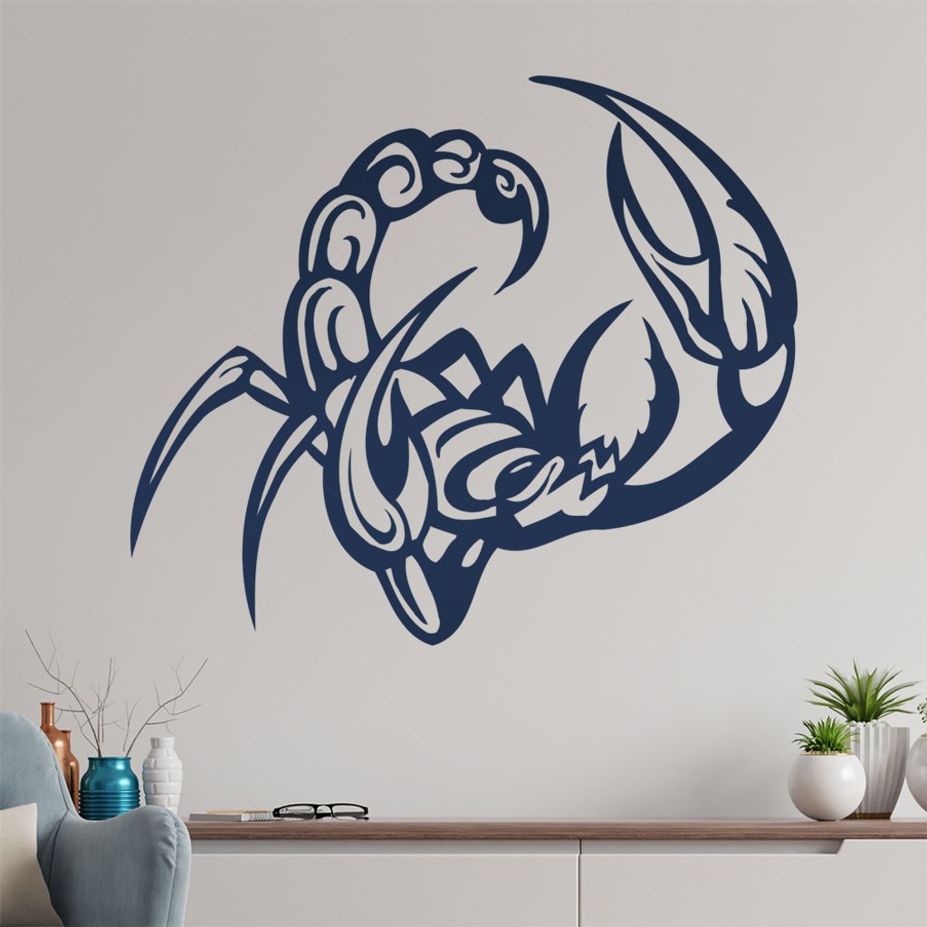 Skorpion Wandtattoo in 6 Größen - Wandaufkleber Wall Sticker - Dekoration, Küche, Wohnzimmer, Schlafzimmer, Badezimmer