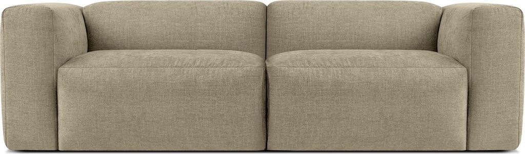 KONSIMO 2,5-Sitzer-Sofa mit extrem weicher und bequemer Sitzfläche "BUFFO", sandfarben, Gewebestoff, Boho ,250x73x96 cm
