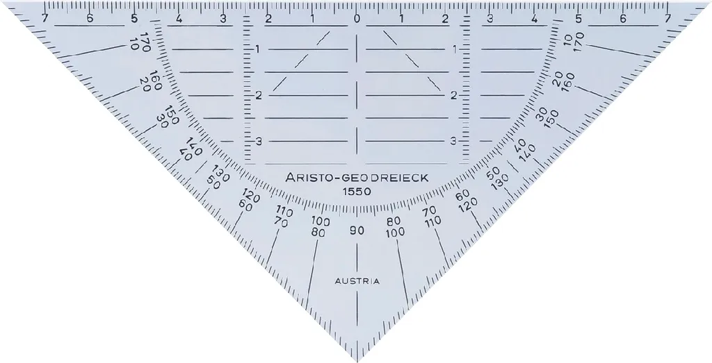 Règle équerre géo-triangle sans manche 16cm en paquet de 10 pièces