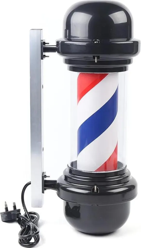 Enseigne de Barbier Rotative LED pour Façade Salon de Coiffure - 51 cm - 4
