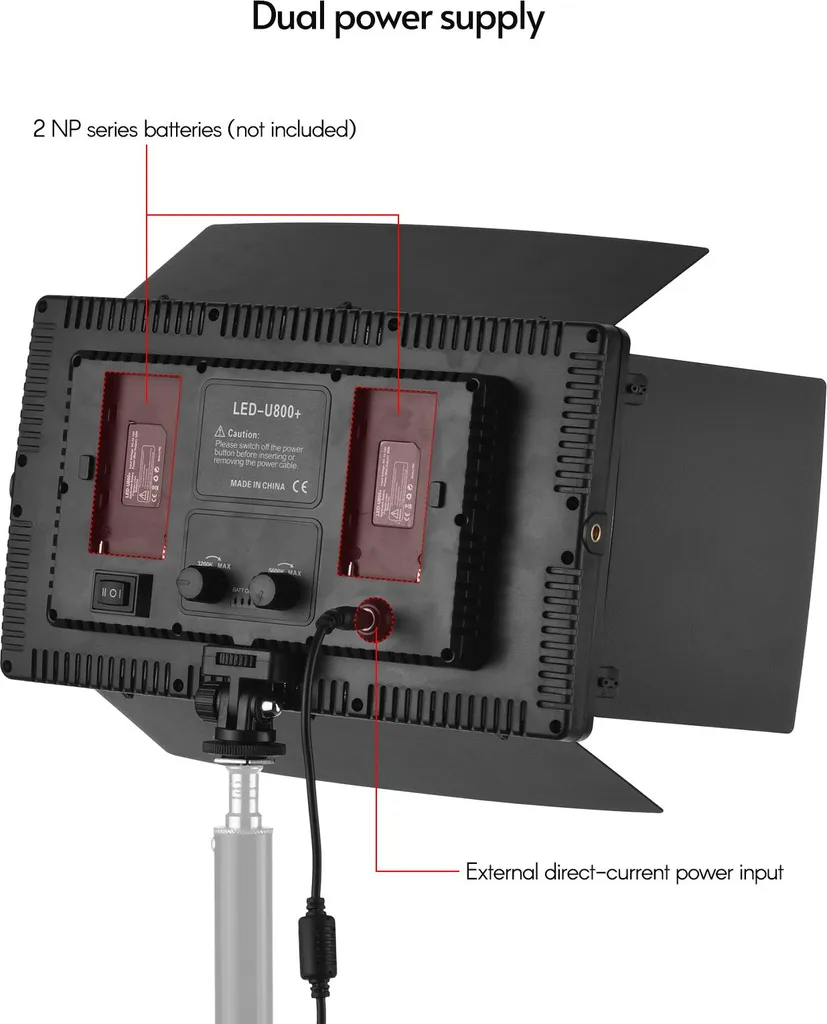 Éclairage LED pour Diffusion en Direct et Conférence avec Support Griffe - 3