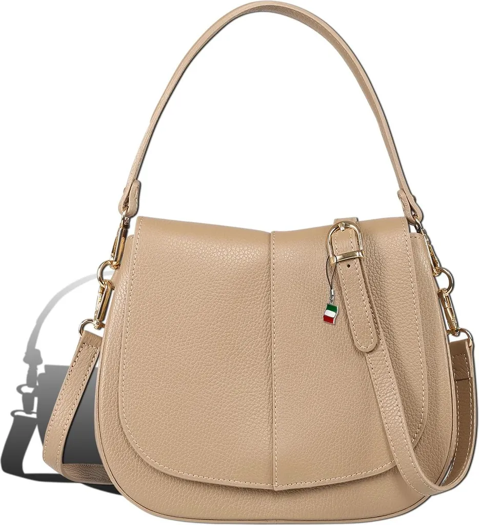 Sac bandoulière cuir taupe Florence : fini les sacs lourds et encombrants