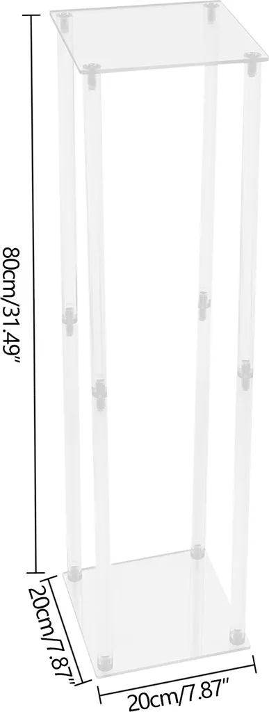 Support de fleurs transparent en acrylique résistant pour décor de table - 2