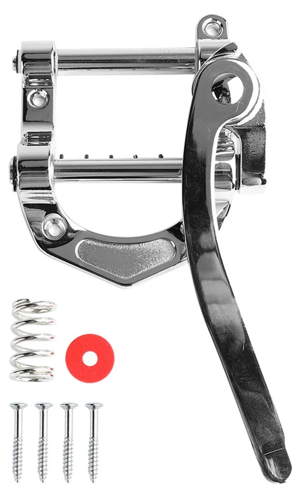 Système vibrato et chevalet de guitare jazz pour accordage stable