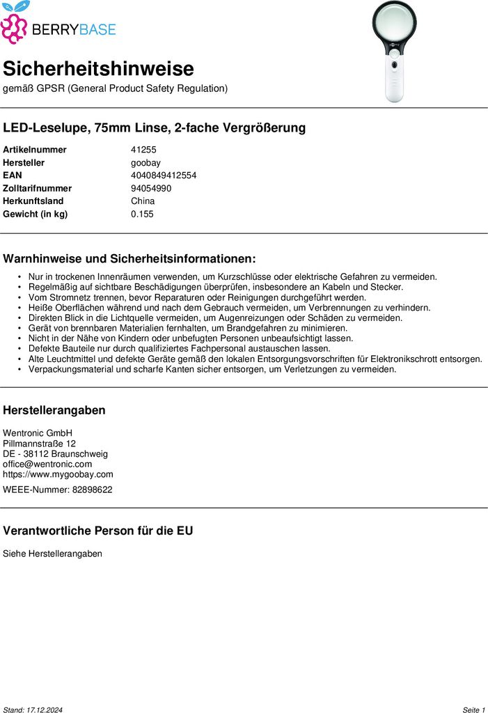 LED lupa na čtení Obrázek produktu 13