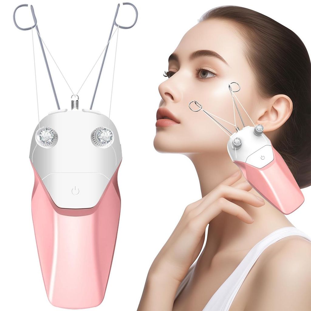 Gesichtshaarentfernung,elektrisches Haarentfernungsgerät,mit Fadentechnik für Frauen,USB wiederaufladbares,für Kinn, Lippe, Arme, Beine
