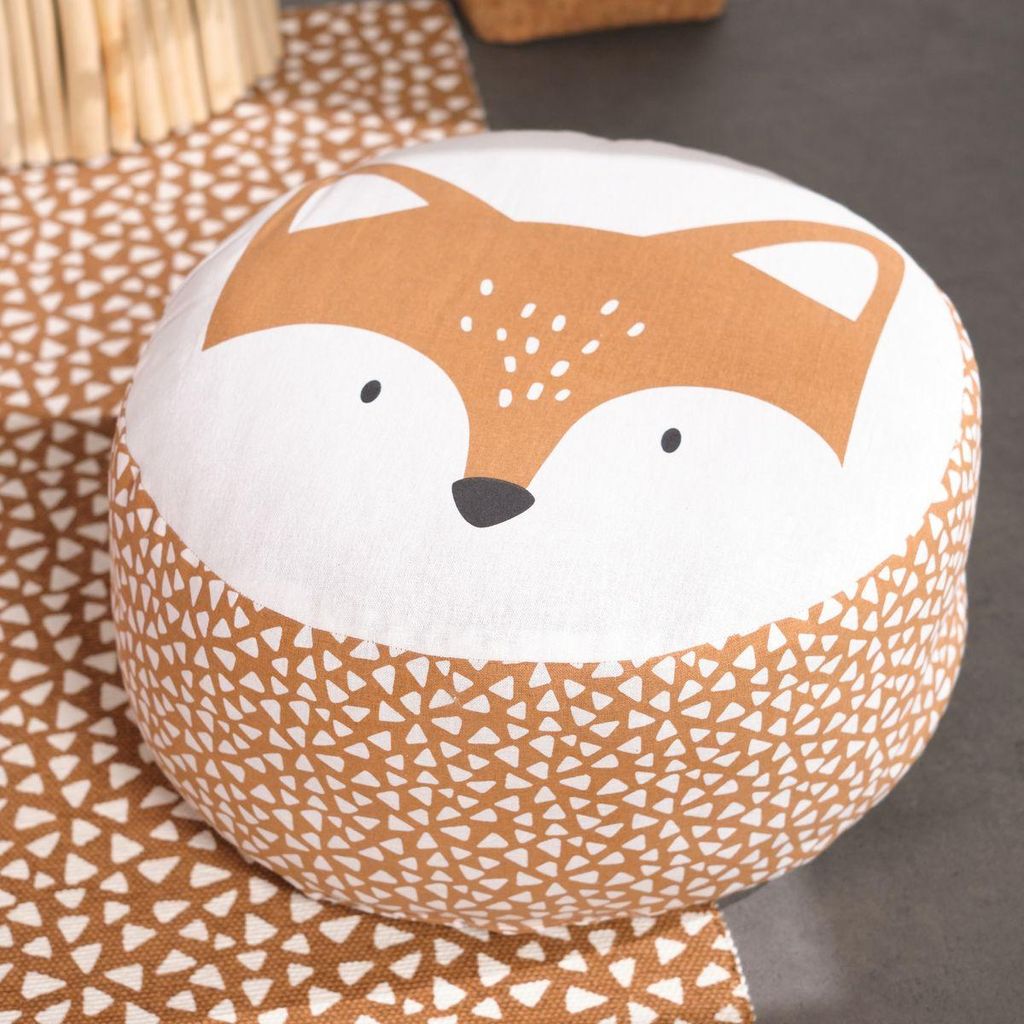 Bedruckter Sitzpuff FUNNY RENARD Produktbild 