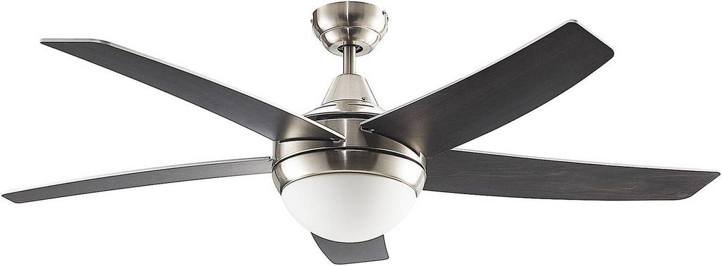 Lindby Deckenventilator mit Licht Auraya, leise, Stahl