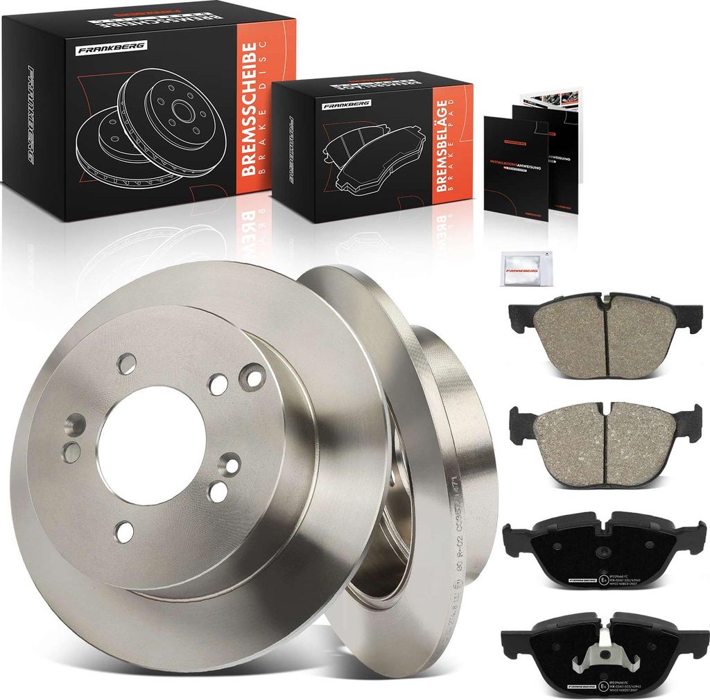 Frankberg 2x Bremsscheiben 4x Bremsbeläge Hinterachse für KIA Carens III Großraumlimousine UN 1.6L 2.0L 2006-2013