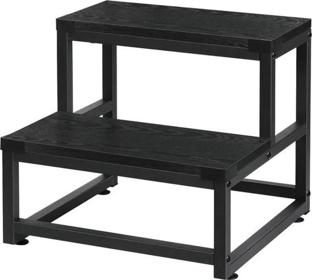 Marchepied bois et métal style industriel 2 marches - Tabouret stable