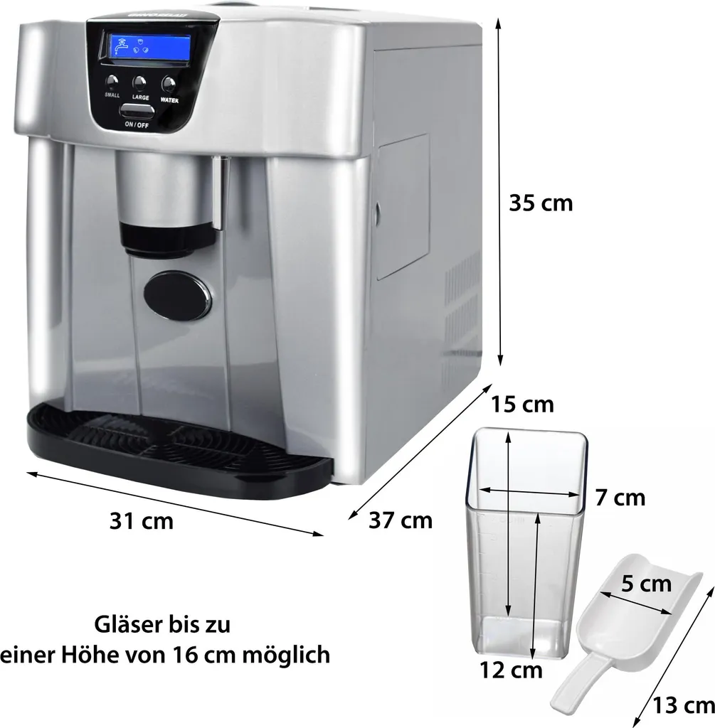 Machine à glaçons et eau glacée Gipua - Distributeur 2-en-1 Compact - 7