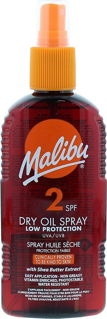 Malibu Dry Oil Spray SPF2 Sonnenschutzöl 200ml