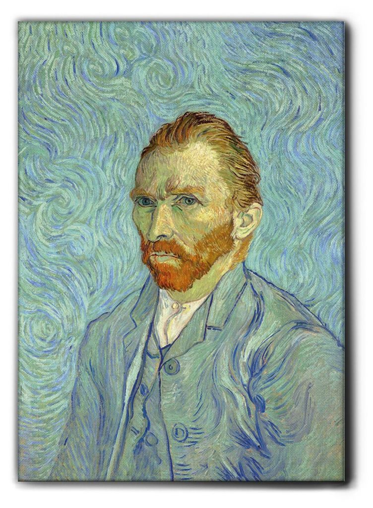 Giallobus - Selbstporträt 5 - Vincent Van Gogh - 50L x 70W cm - Bild - Premium Loom Canvas mit hoher Dicke