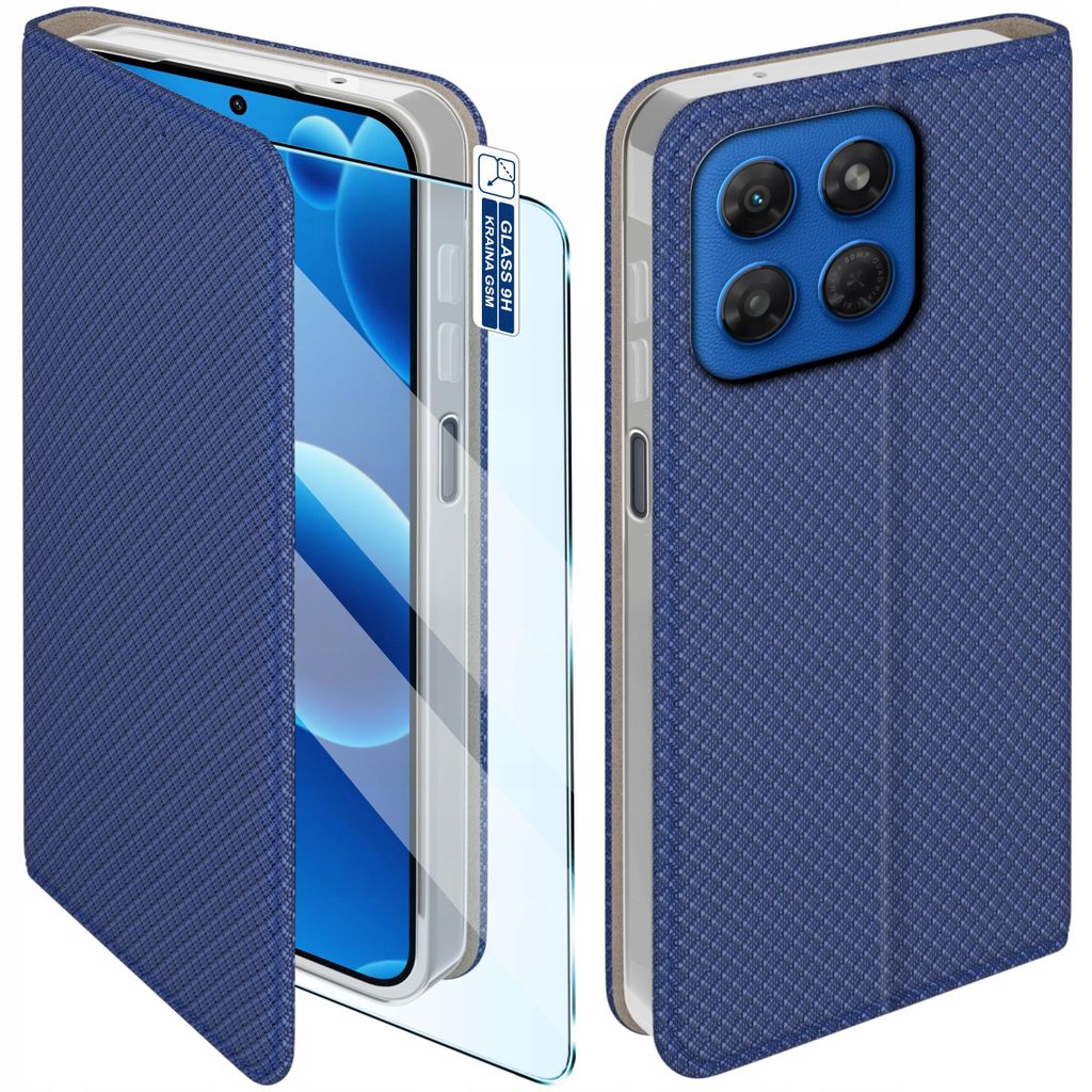 Etui z klapką do Motorola G37 Zamykane Granatowe Futerał + Obrázok produktu 