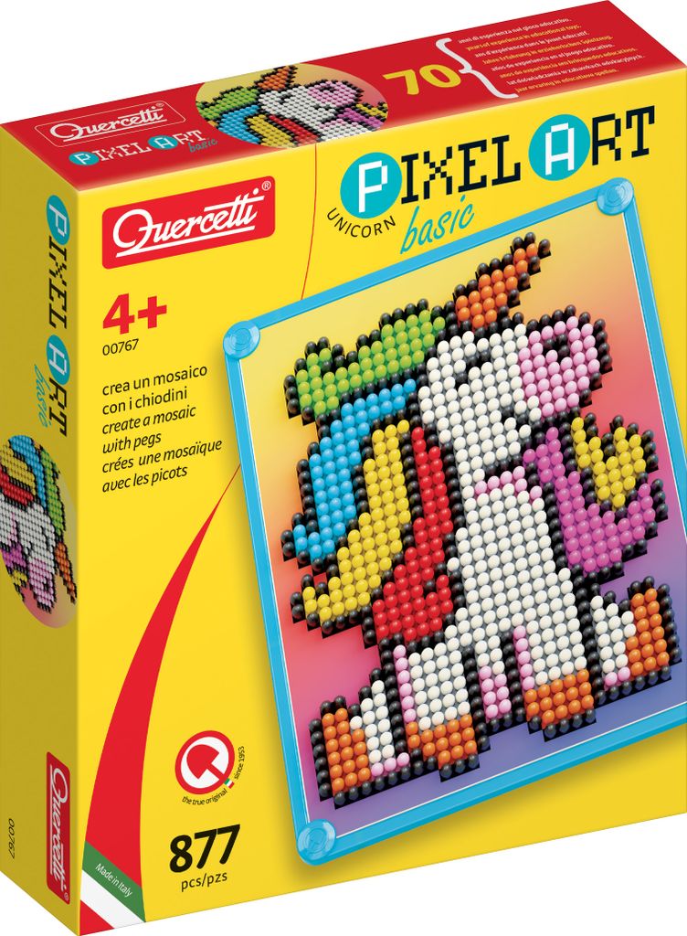 Quercetti Pixel Art Mosaik Einhorn 880-tlg. Lernspielzeug
