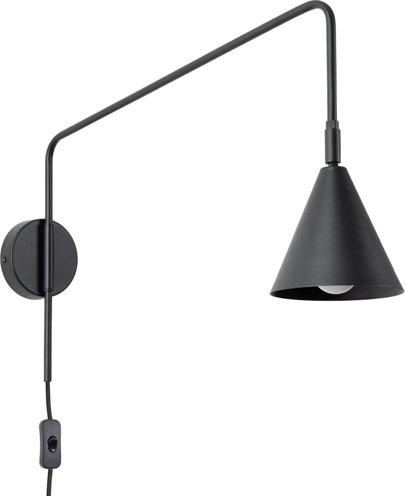 Kinkiet NOX czarny 1xE14 10W stal 30x61x14cm Sollux Zdjęcie produktu 
