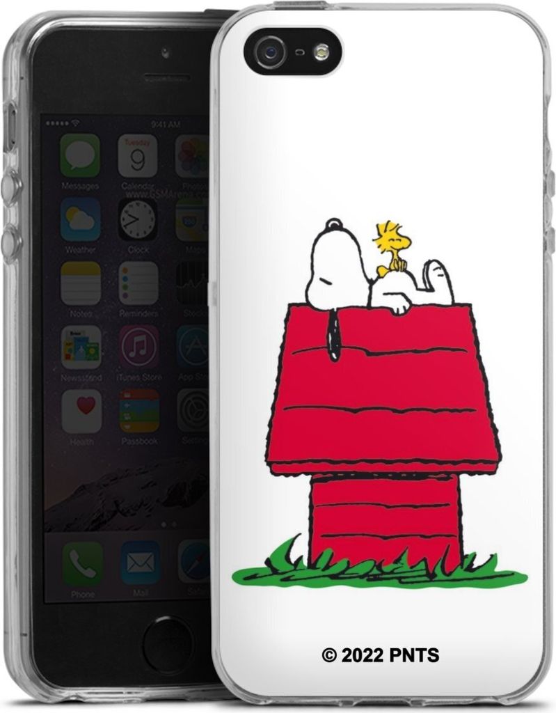 DeinDesign Handyhülle für Apple iPhone 5s Silikon Hülle Case Smartphone Schutzhülle Offizielles Lizenzprodukt Peanuts Snoopy