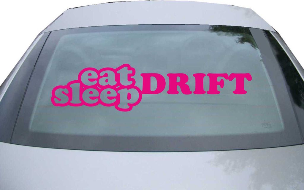 Indigos UG - Aufkleber Heckscheibe & Motorklappe DE2184 - pink - 600x142 mm - Eat Sleep Drift - Auto Scheiben Fenster Heckklappe Tuning Racing JDM ...