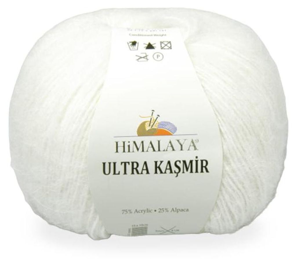 Wolle Himalaya Ultra Kasmir 807 weiß - Stricken & Häkeln Produktbild 