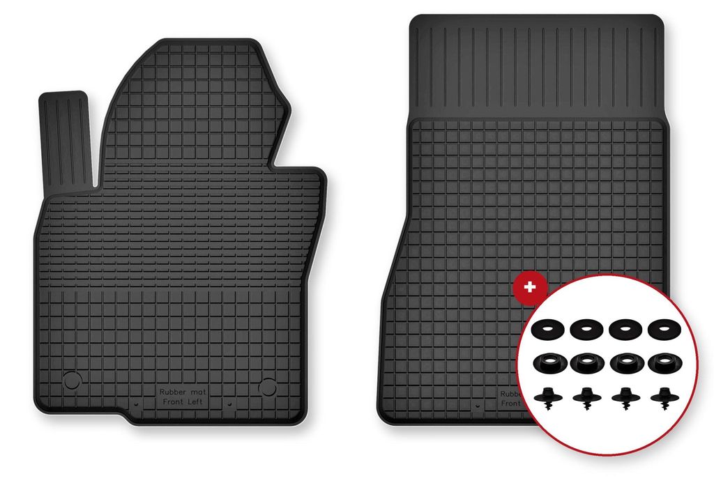 Gummi-Fußmatten vorne für Smart Fortwo II 2007-2014 Produktbild 