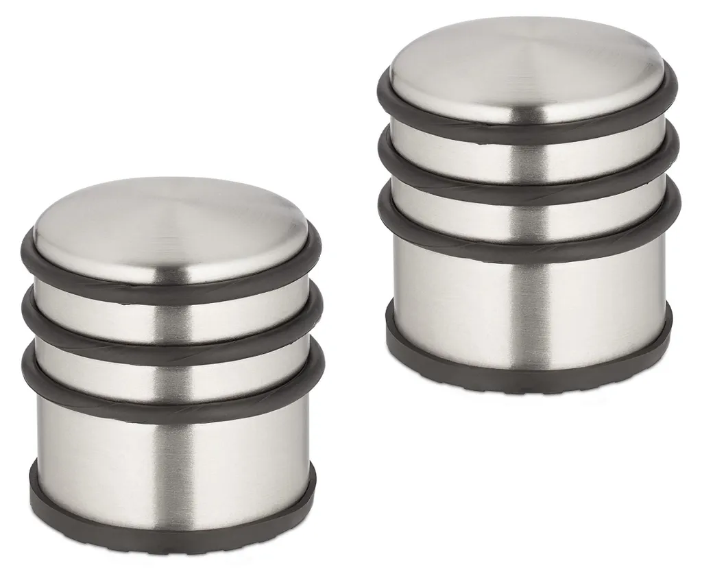 Butoirs de porte antidérapants en inox, pack de 2 unités hautes de 7,5 cm