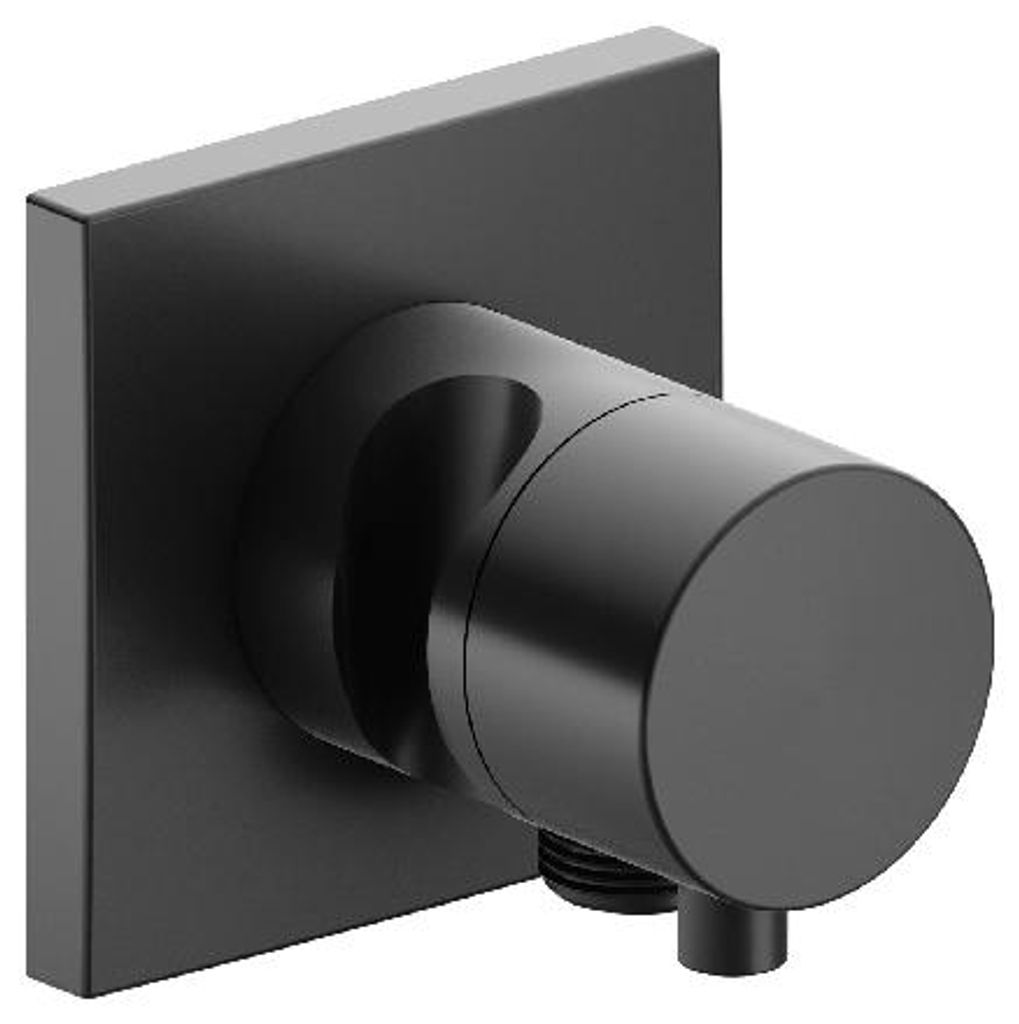Keuco Absperrventil IXMO DN 15, UP, mit Griff IXMO Comfort Rosette eckig schwarzchrom gebürstet 59541131202
