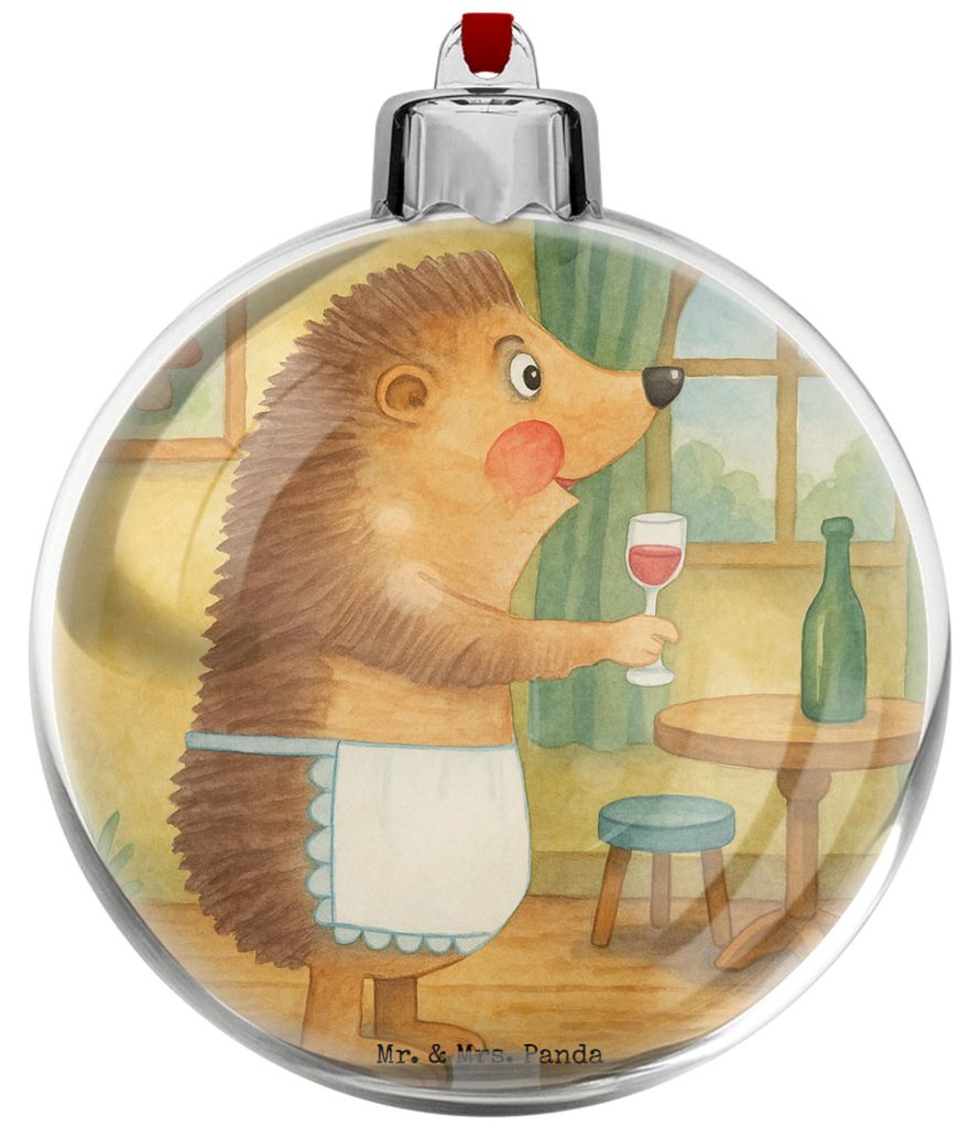 Mr. & Mrs. Panda weihnachtsbaum anhänger Igel Wein Design - Weiß - Geschenk, christbaumkugeln, Lustige Sprüche, Rotwein, weihnachtsbaumkugeln, W...