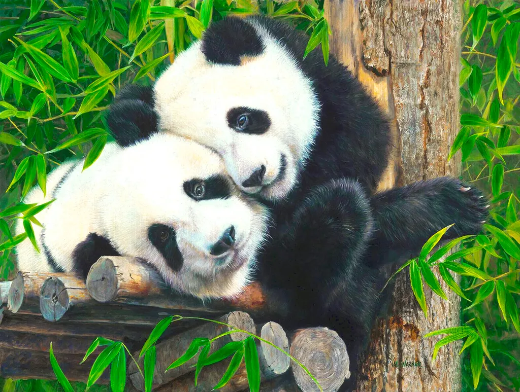 Puzzle de 300 grandes pièces XXL Bamboo Buddies pour Adultes et Seniors