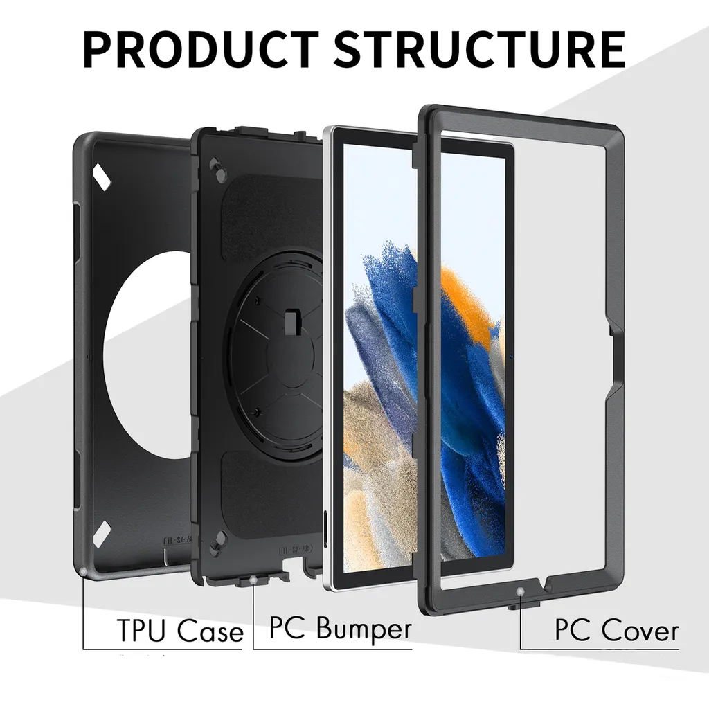Étui robuste 4smarts avec sangle rotative pour Galaxy Tab Active4 Pro - 4