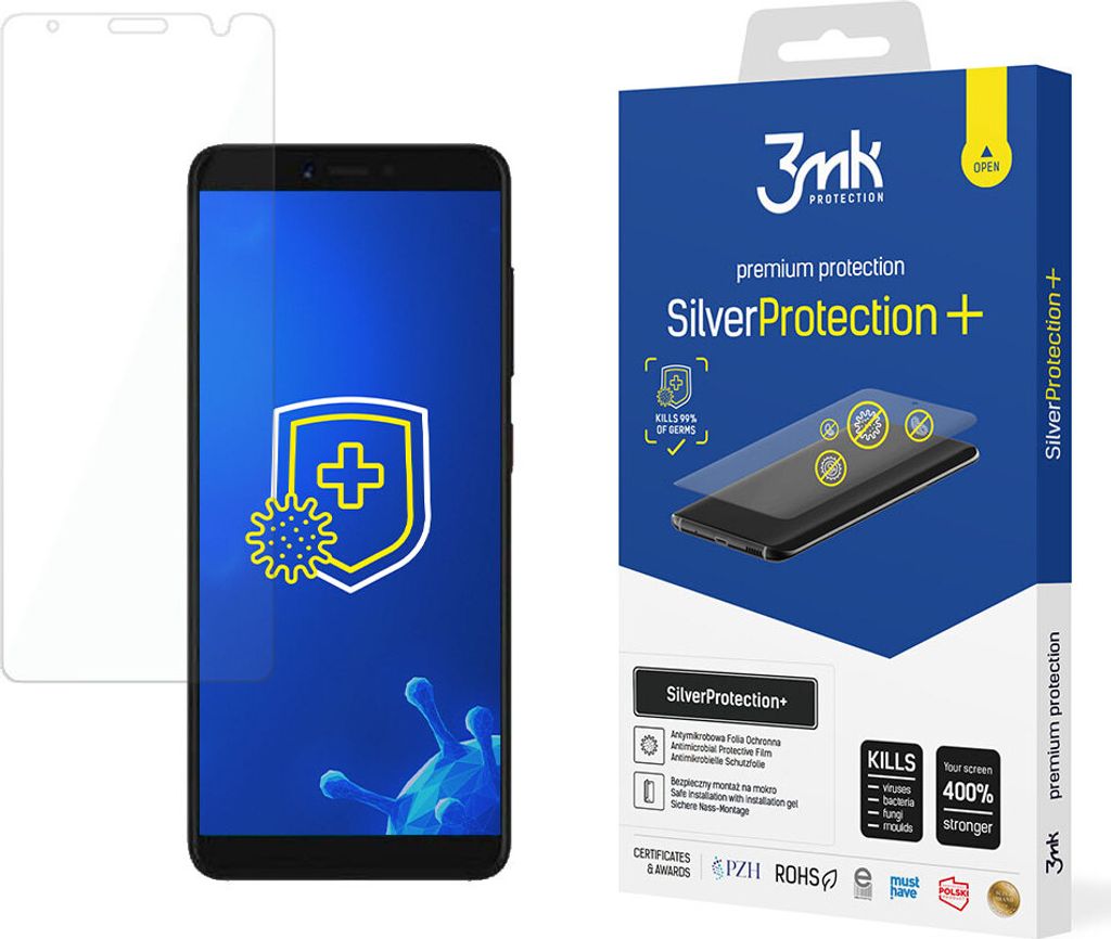 3mk Display Antimikrobielle Schutzfolie SilverProtection+ für ZTE Blade L210 0,21mm Self-Heal